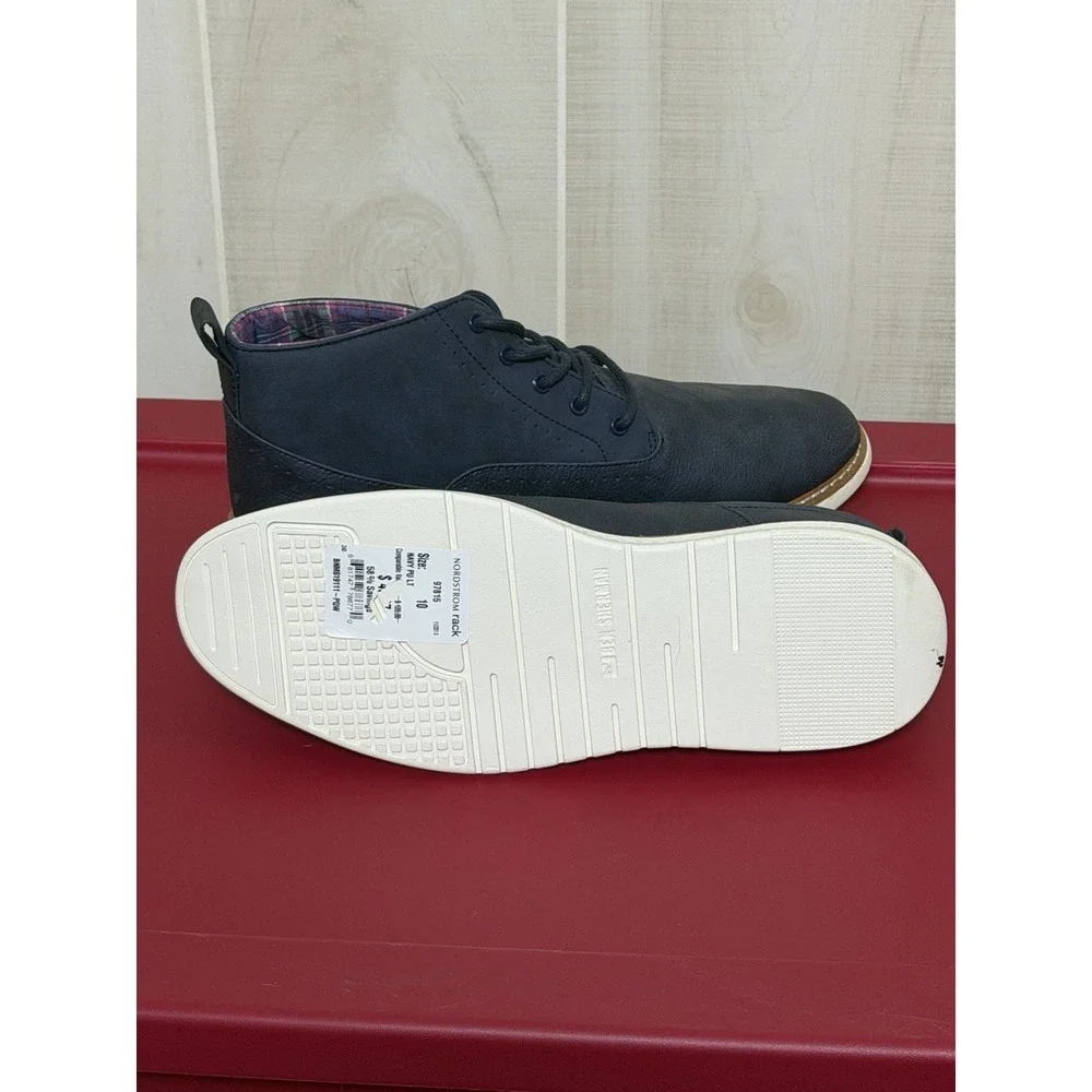 Ben‎ Sherman Mens Navy Blue Chukka Boots Size 10